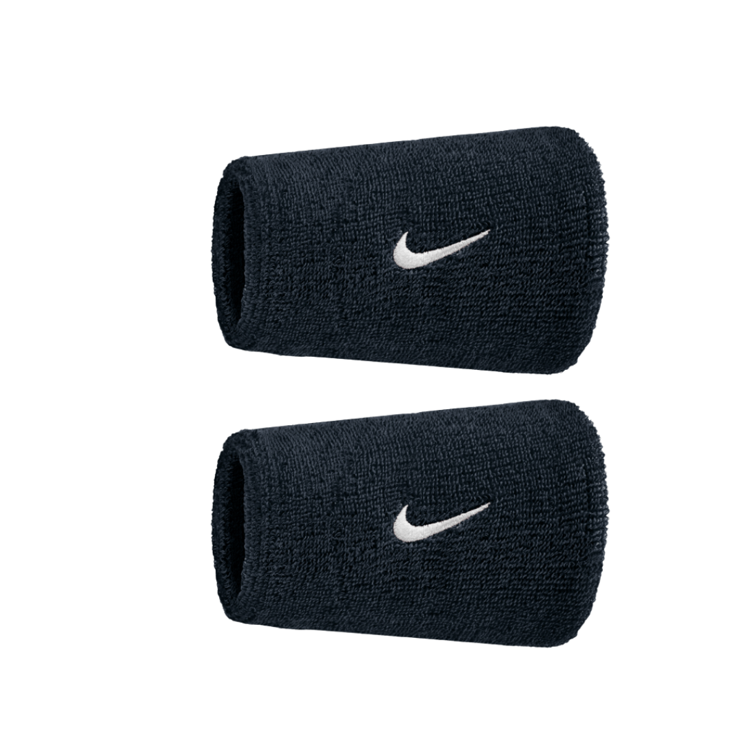 Nike Swoosh Double Wristbands 2pk (Black)
