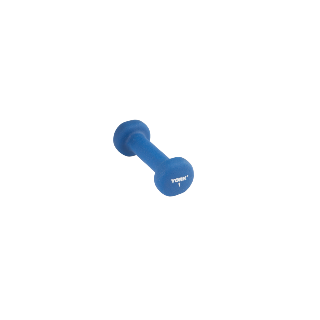 York Barbell Neoprene Dumbbell Blue 1 lb