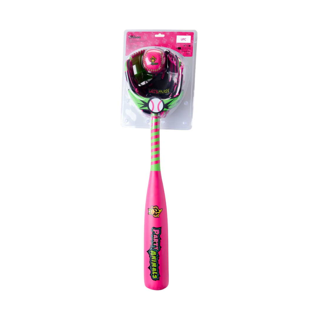 Wilson Party Animals A200® 10” Glove, Ball & Bat Kit
