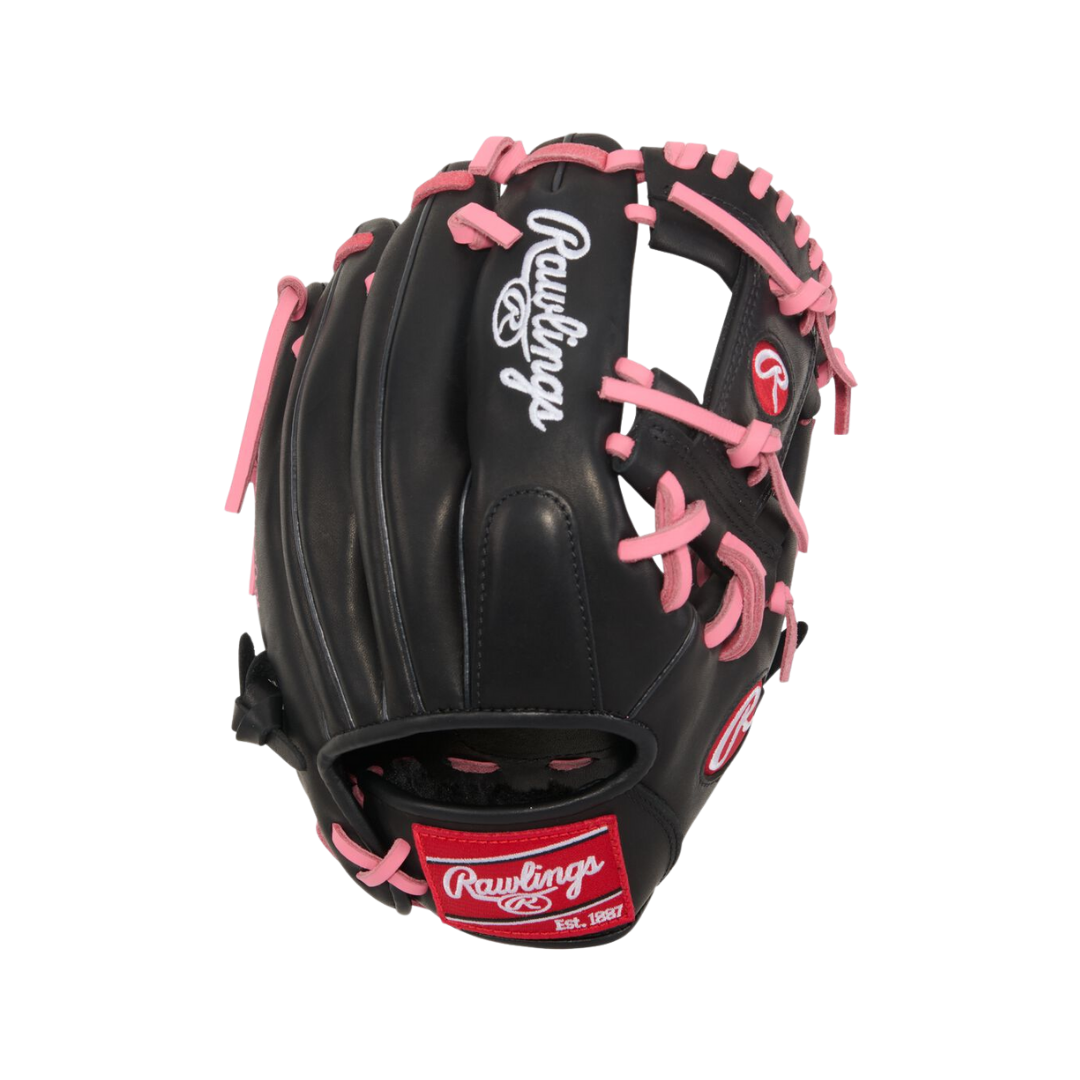 Rawlings R9 Contour 11.25-Inch Infield Glove (Black/Pink)