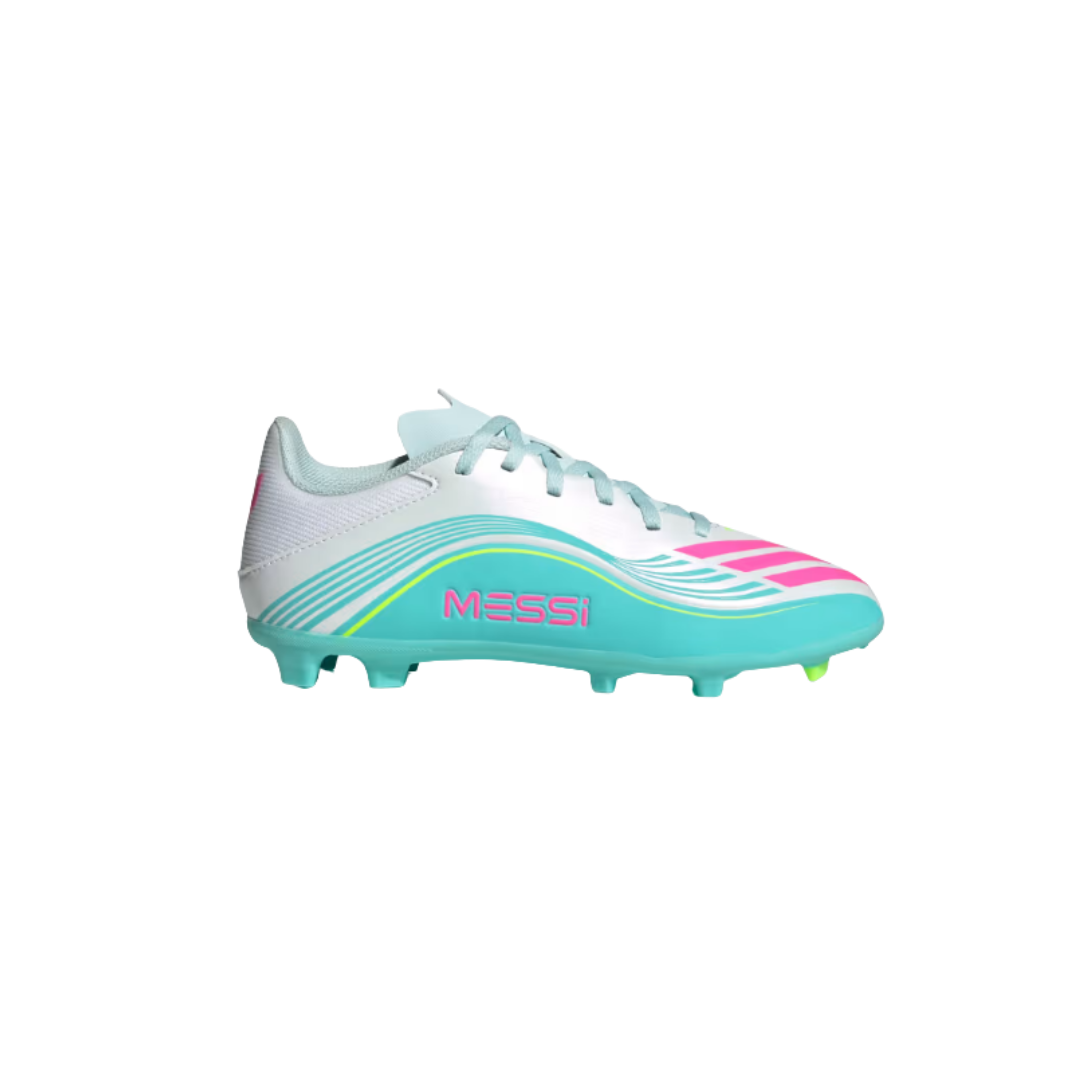 Adidas Youth F50 Messi League FG/MG (White/Pink/Aqua)