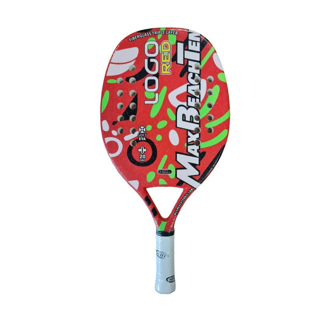 Max Beach Tennis Racket Logo Red