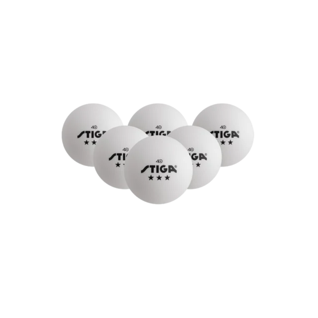 Stiga 3 Star Table Tennis 40mm Pack/6