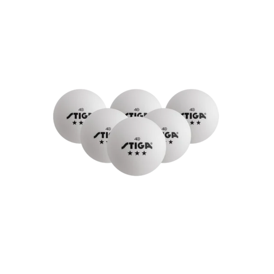 Stiga 3 Star Table Tennis 40mm Pack/6