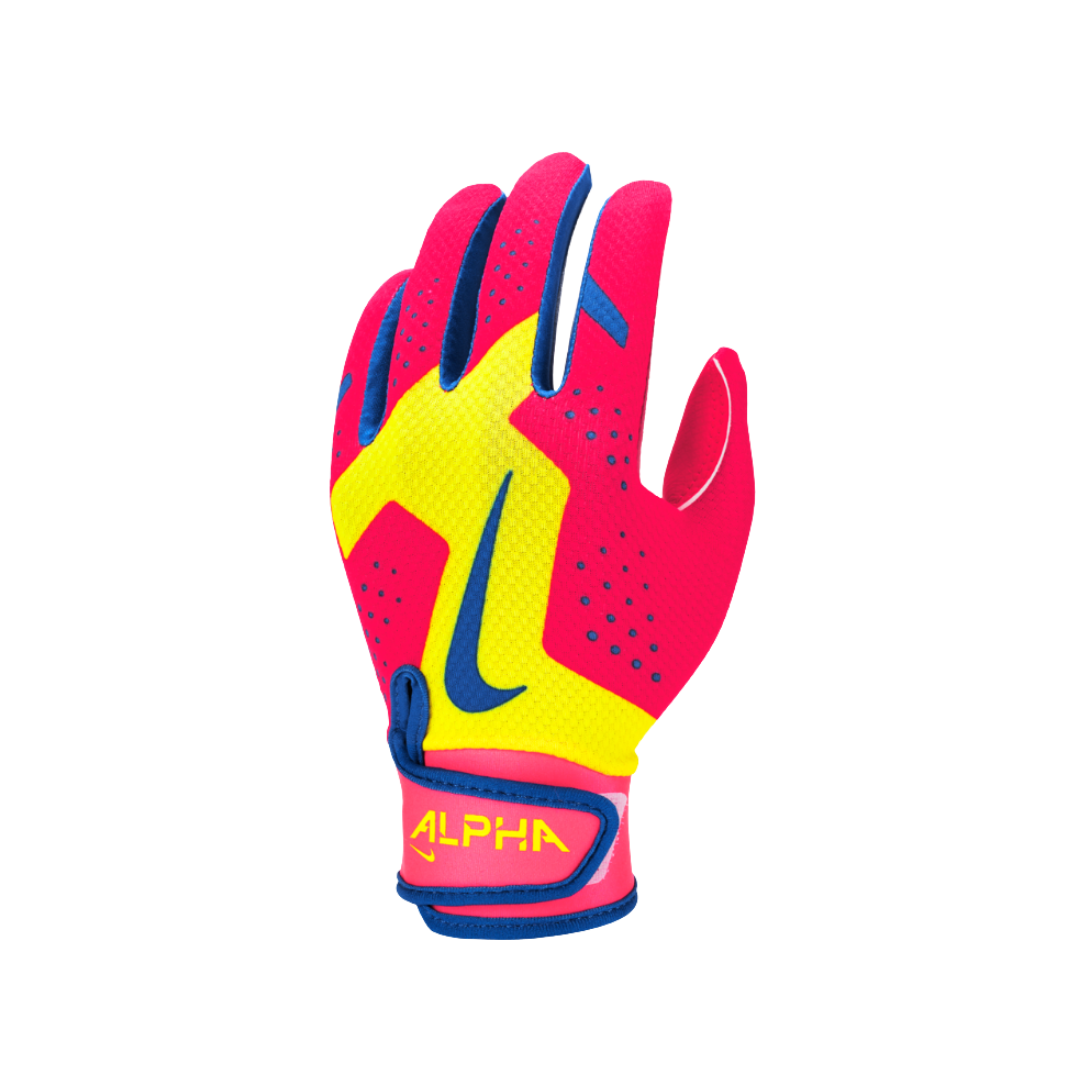 Nike Alpha 2.0 T-Ball Batting Gloves (Red/Yellow)