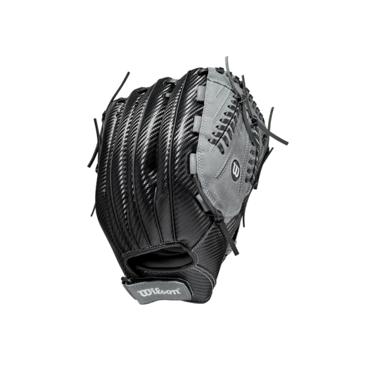 Wilson A360 Slowpitch Softball Glove Left Hand Thrower (Black/Grey) 13''