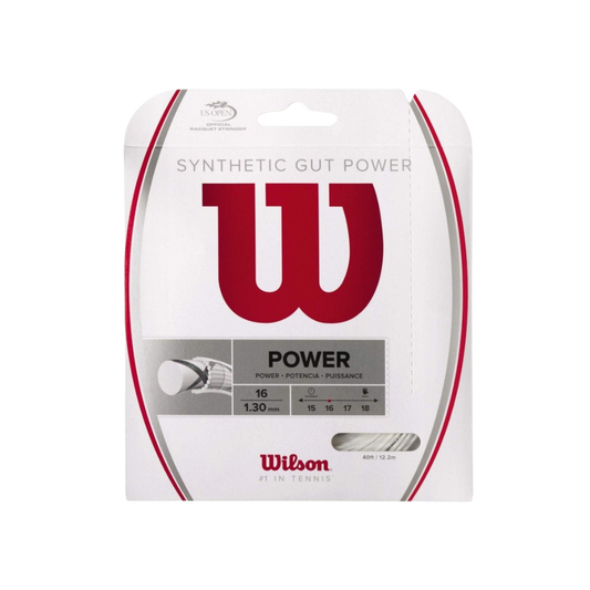 Wilson Synthetic Gut Power 16 Tennis String (White)