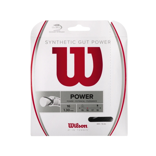 Wilson Synthetic Gut Power 16 Tennis String (Black)