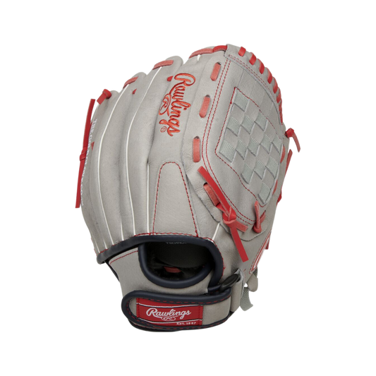 Rawlings Sure Catch Mike Trout Glove Left Hand Thrower (Grey/Red) 11"