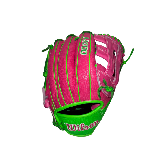 Wilson A2000 Jose Ramirez GM Infield Glove 12" 2026 (Pink/Green)