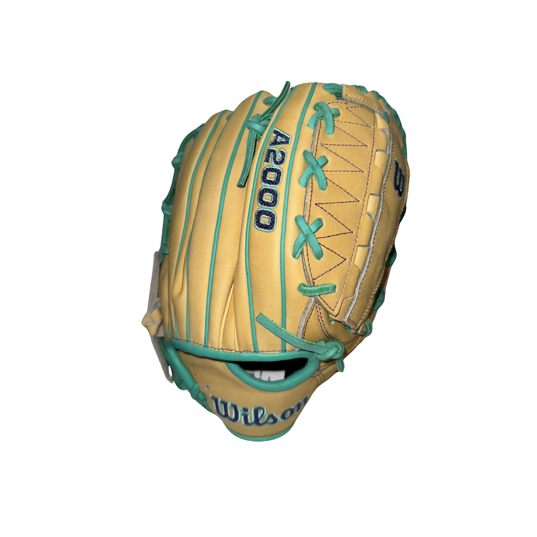 Wilson A2000 DH12 Pitcher Glove 12" 2026 (Blonde/Teal/Purple)
