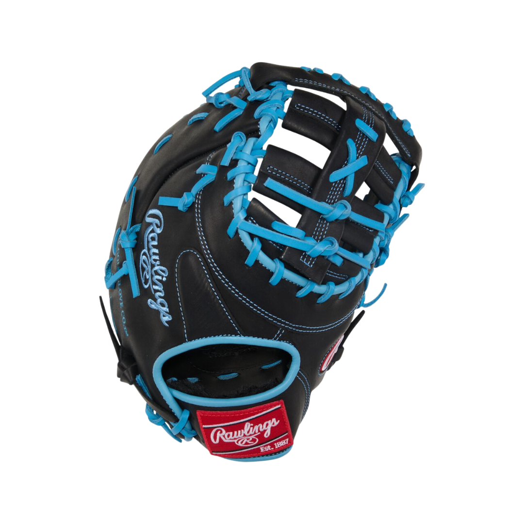 Rawlings R9 Series First Base Mitt 13'' (Black/Columbia Blue)