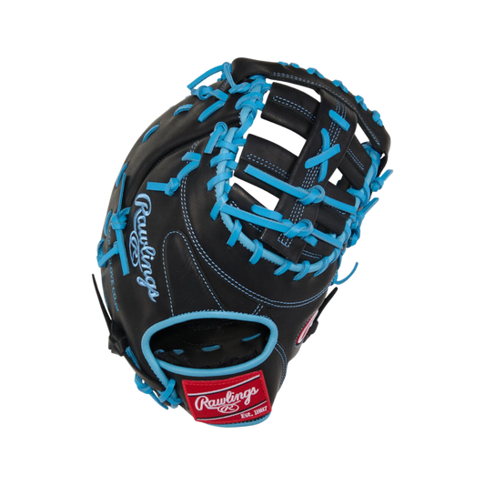 Rawlings R9 Series First Base Mitt 13'' (Black/Columbia Blue)