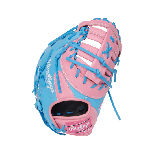 Rawlings HOH Left Hand Thrower First Base Mitt 12.25''(Columbia Blue/Pink)