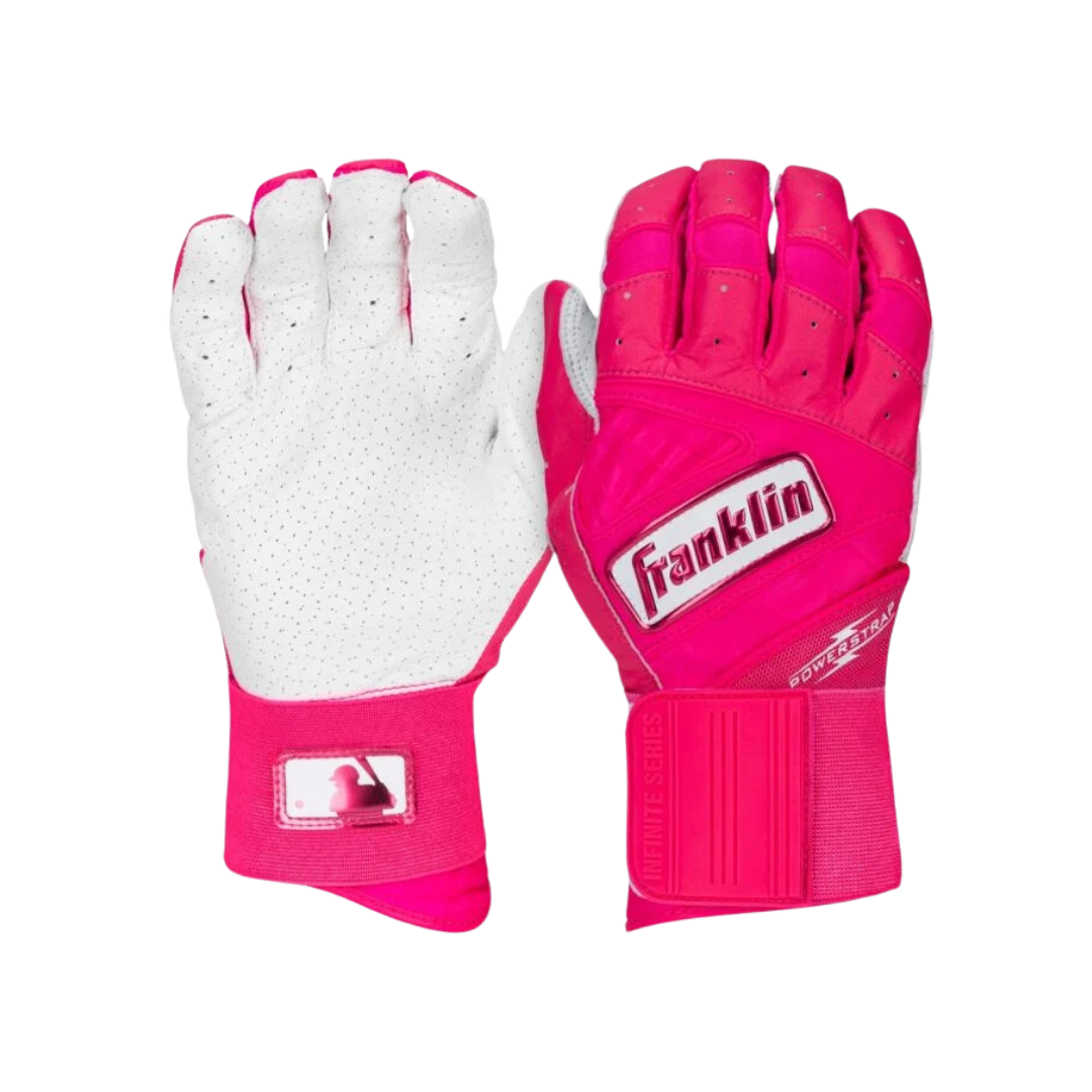 Franklin Sports Infinite Hi-Lite Powerstrap Batting Gloves (Pink)