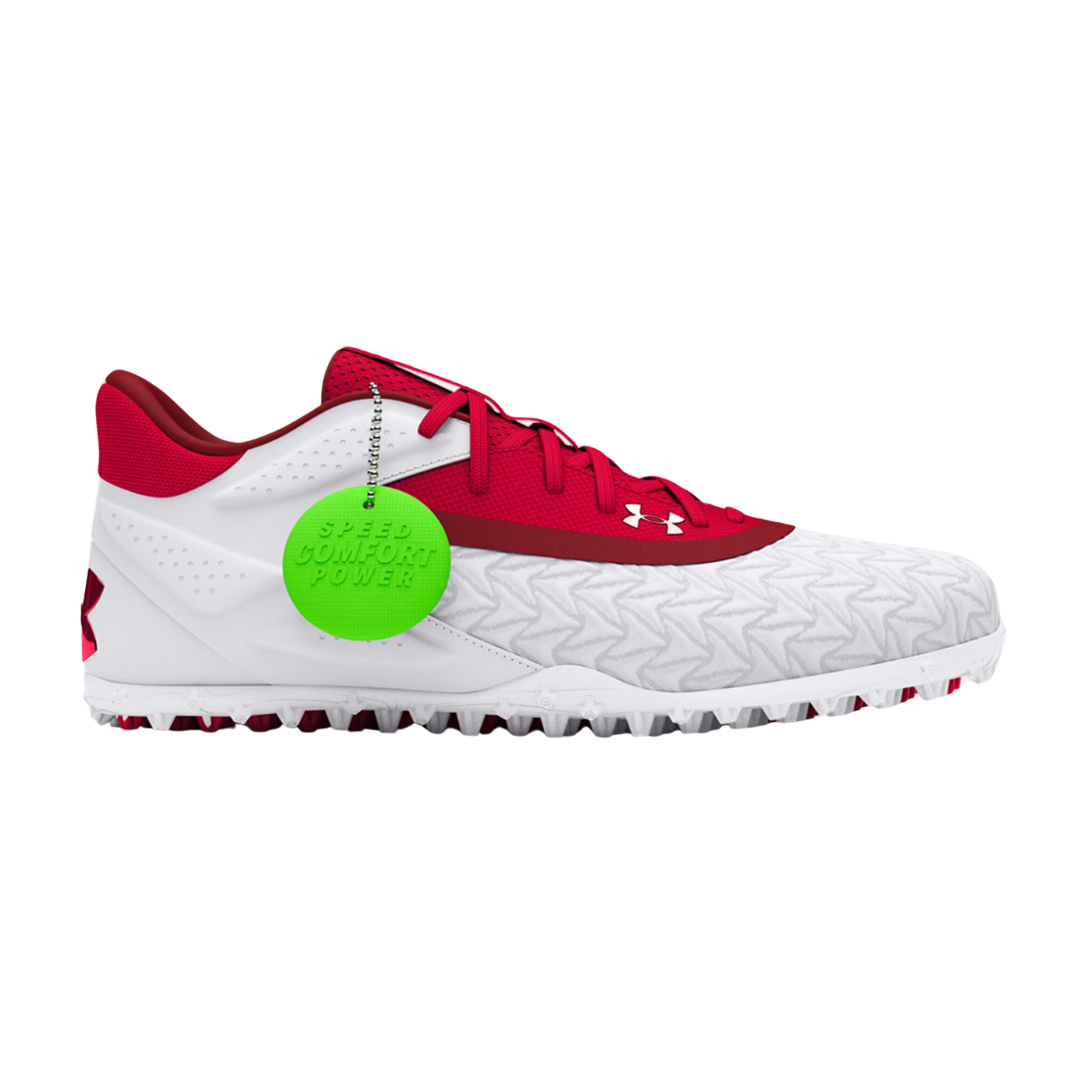 Under Armour Yard Turf 3.0 Baseball Shoes (Red)