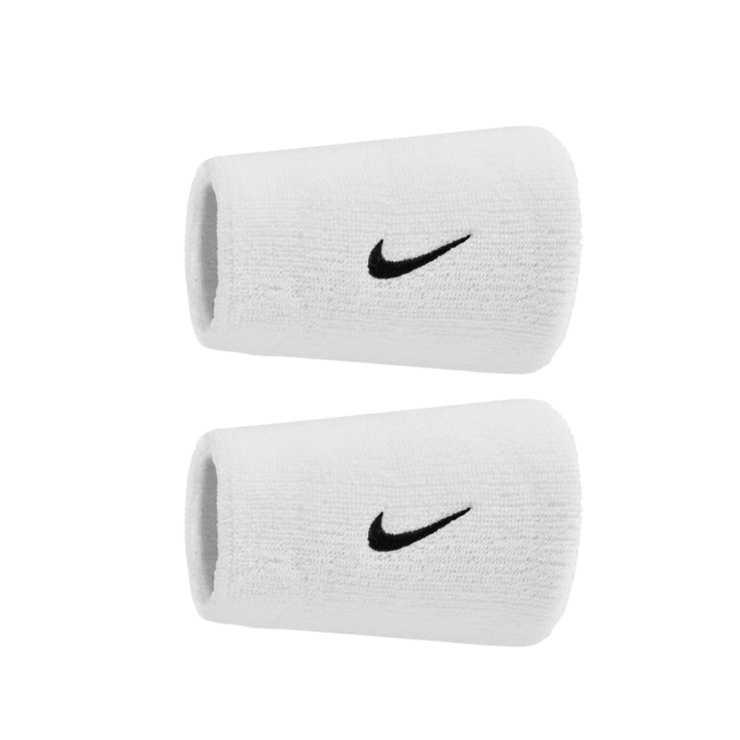 Nike Swoosh Double Wristbands 2pk (White)