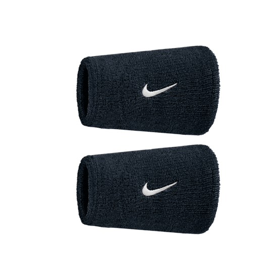Nike Swoosh Double Wristbands 2pk (Black)
