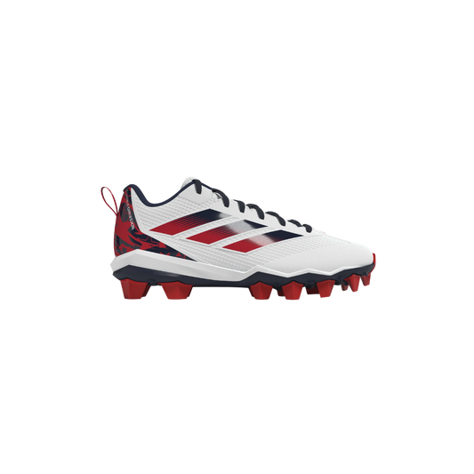 Adidas Youth Adizero Impact MD Rubber USA (White/Navy/Red)
