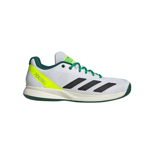 Adidas Pickleball Men Shoes (White/Black/Green)