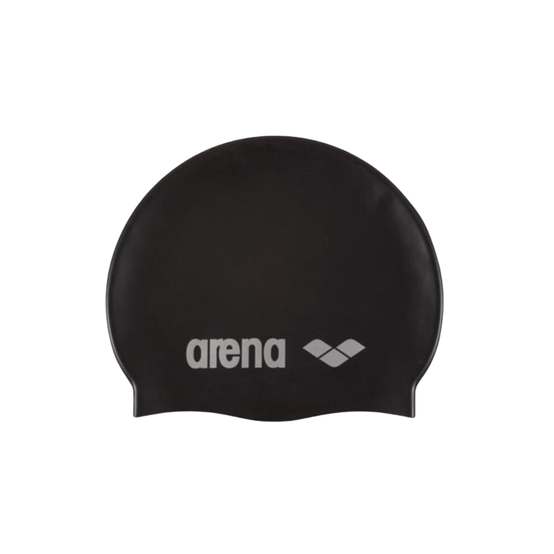 Arena Sports Classic Silicone Cap (Black/Silver)
