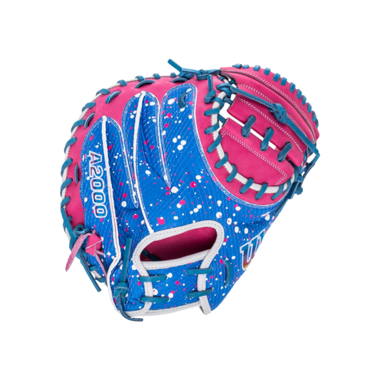Wilson A2000 CM33 Love the Moment Catcher's Mitt 33" (Blue/Pink)