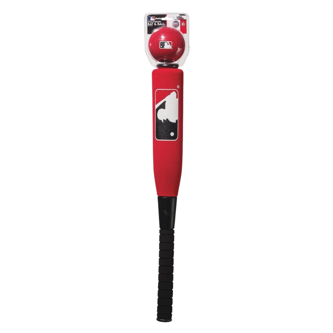 Franklin Sports MLB Scarlet Foam Baseball Bat & Ball (Red)