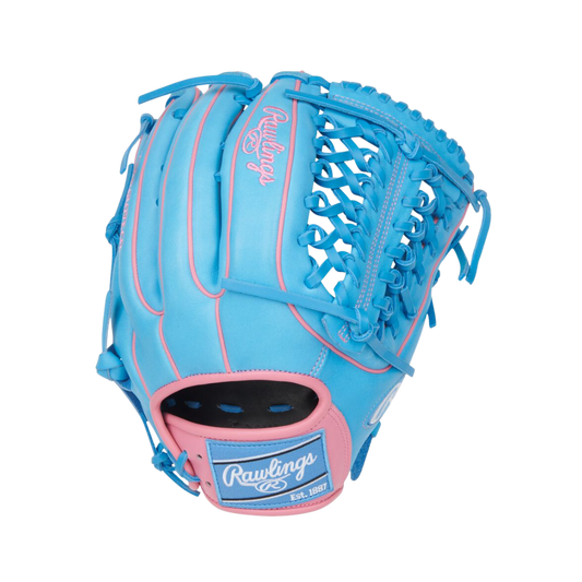Rawlings HOH Series OF Left Hand Thrower Glove 12.75'' (Columbia Blue/Pink)