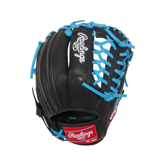 Rawlings R9 Series Left Hand Thrower Glove 11.5'' (Black/Columbia Blue)