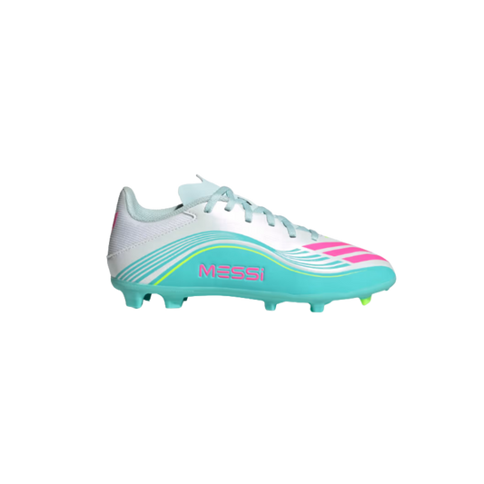 Adidas Youth F50 Messi League FG/MG (White/Pink/Aqua)