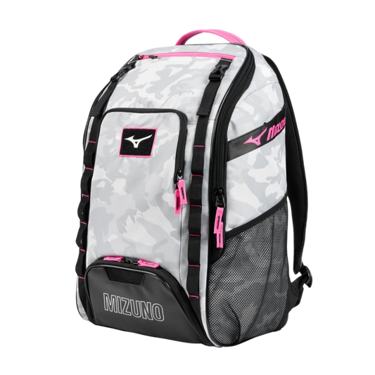 Mizuno Organizer 26 Backpack (White/Camo/Pink)
