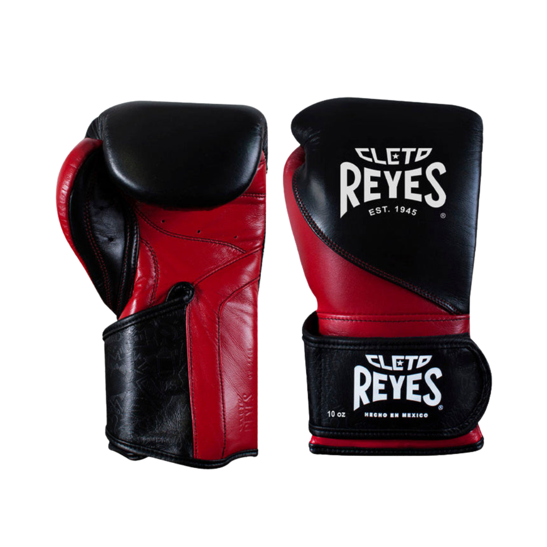 Cleto Reyes Leather Gloves Black/Red 8 oz