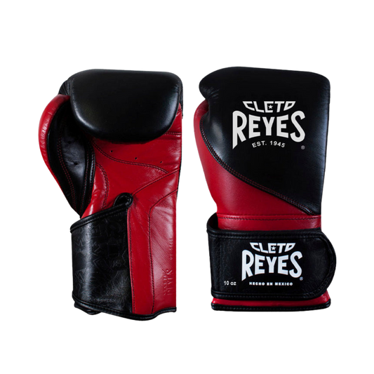 Cleto Reyes Leather Gloves Black/Red 8 oz
