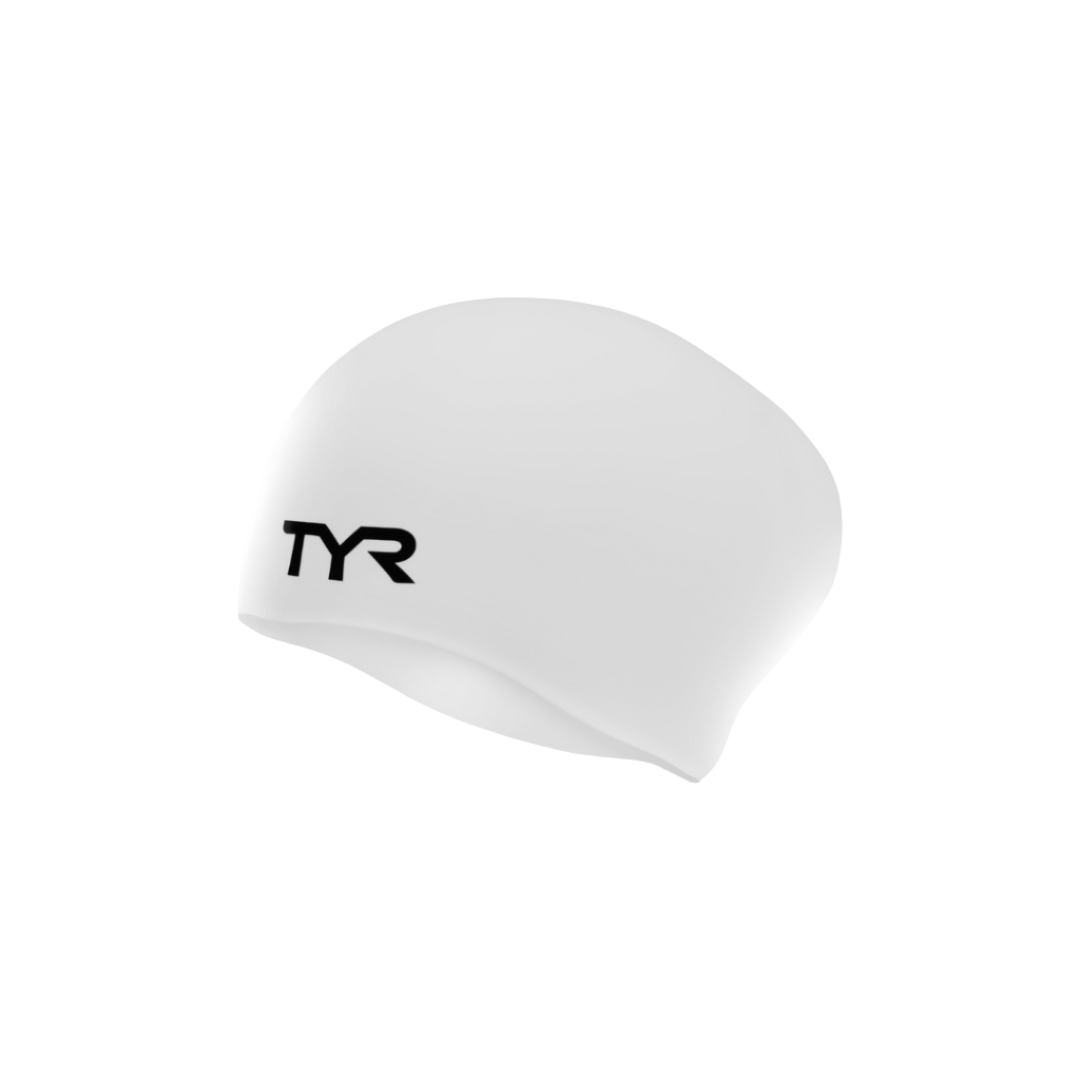 TYR Silicone Swim Cap White