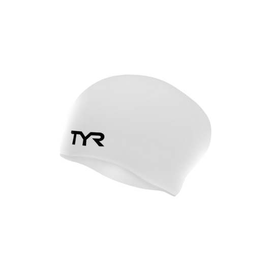 TYR Silicone Swim Cap White
